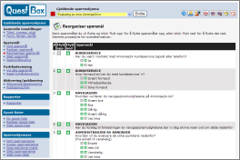 Questalyze - design av sp�rreskjemaet